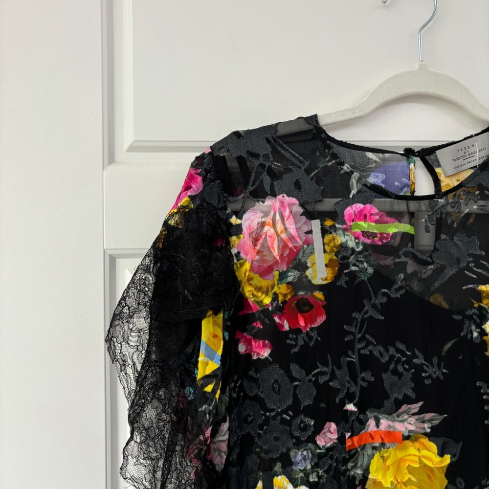 Preen By Thornton Bregazzi Satin Devoré Lace Leonora Dress - Picture 9 of 9